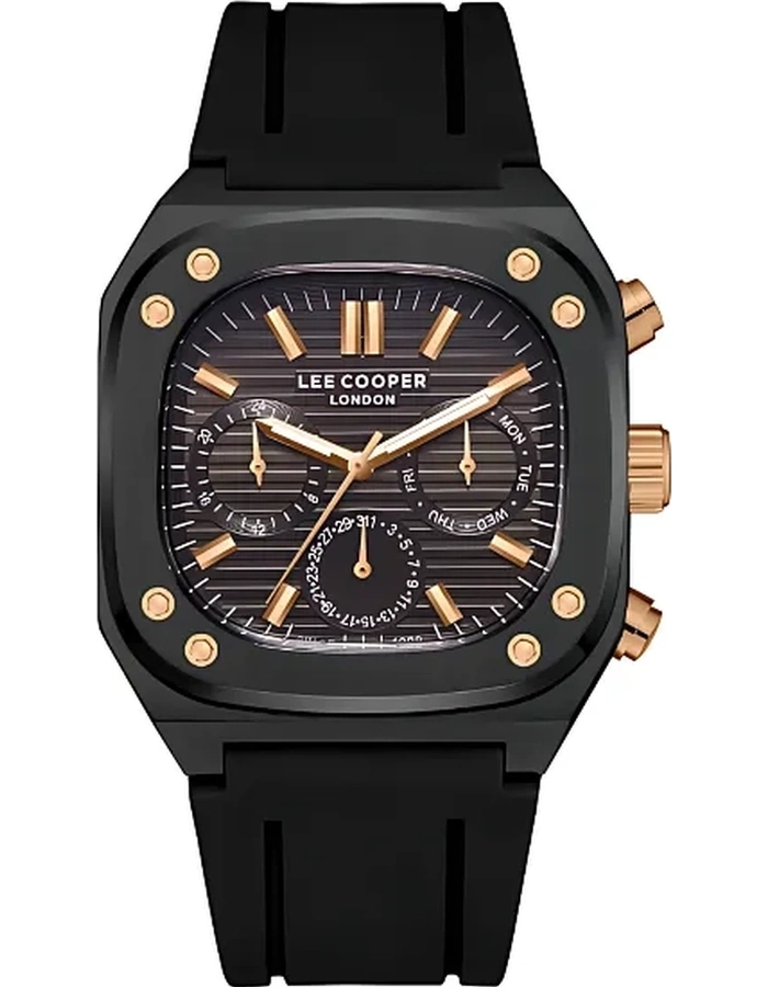 Buy LEE COOPER Men Multi Function Black Dial Watch - LC08022.651