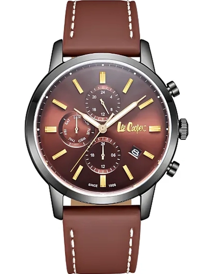 Buy LEE COOPER Men Multi Function Dark Brown Dial Watch - LC08085.044
